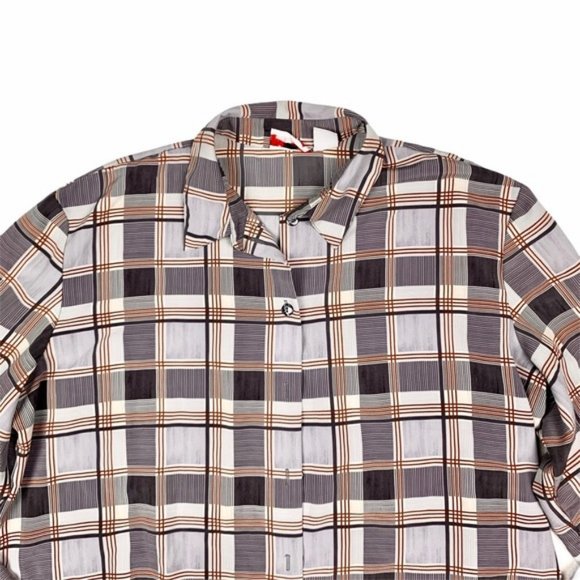 (Up To 50% Off SALE) Alia Button Down Plaid Longsleeve Top - Picture 2 of 3